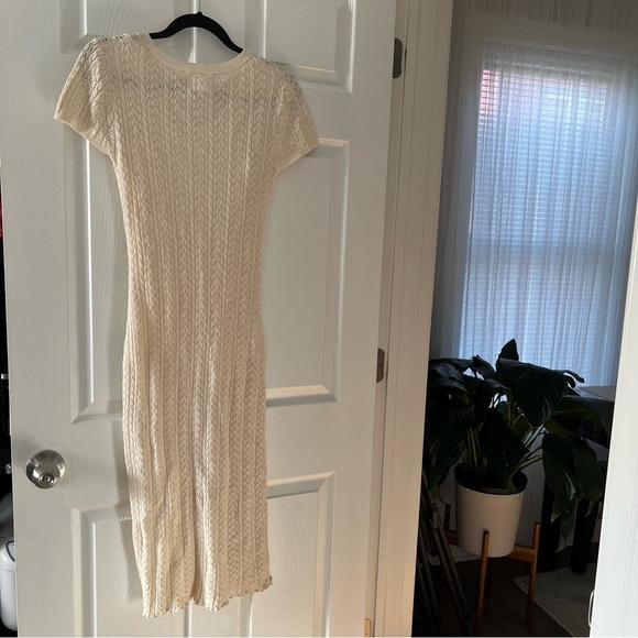 NWOT Cream Knit Midi Dress - Picture 6 of 6